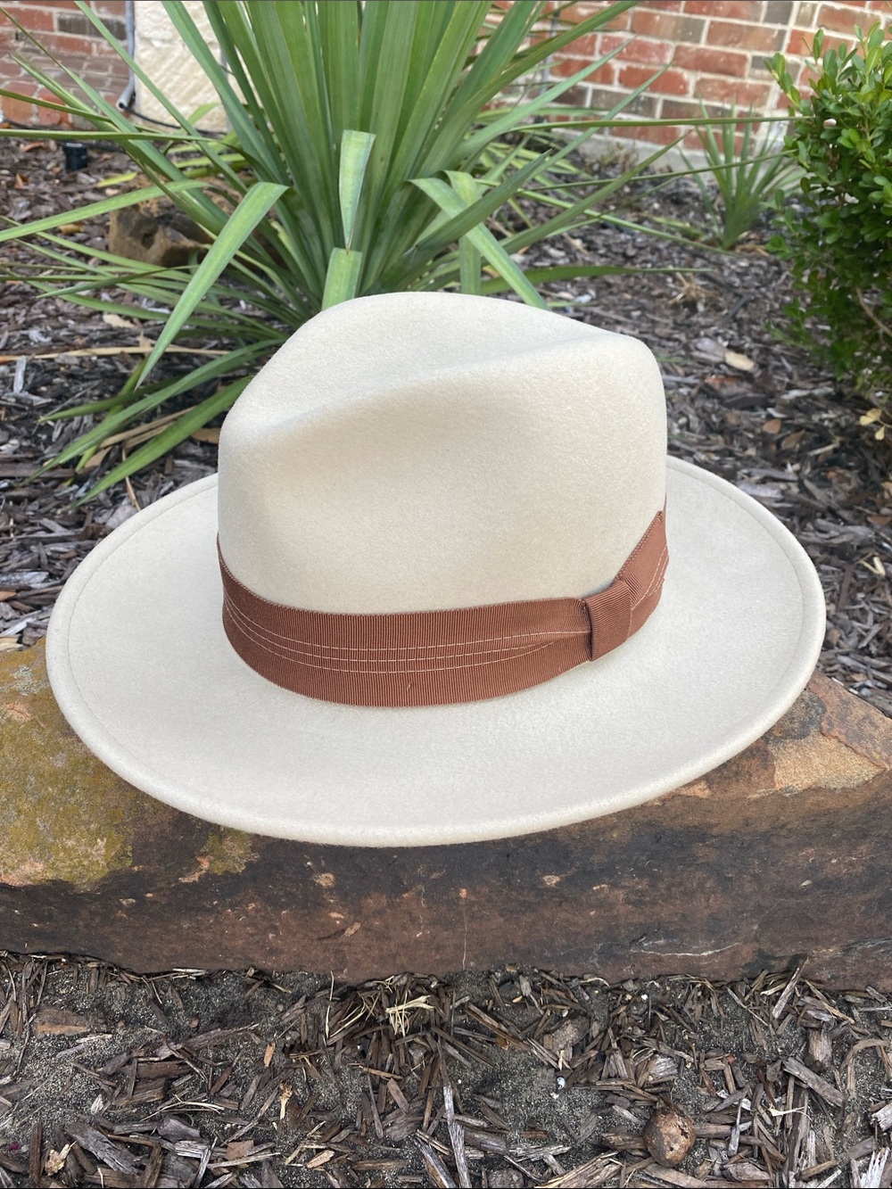 Paul Frederick Wool Fedora Hat with Russet Brown Band